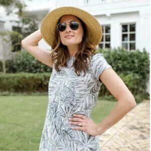 NWT J. McLaughlin Francine Swing Dress Indigo Leaflet Coastal